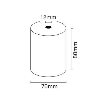 Oqonos Rotolo di carta termica 80x70x12 mm