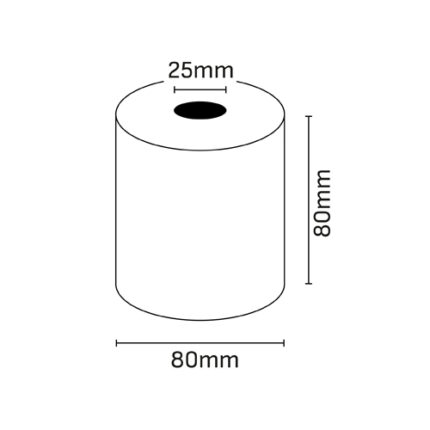 Oqonos Rotolo di carta termica 80x80x25 mm