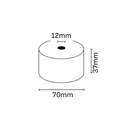 Oqonos Rotolo di carta termica 37x70x12 mm