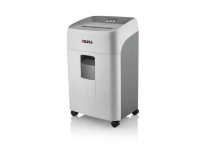 Dahle Deskside 504P Distruggidocumenti manuale a microtaglio P-5 - Distrugge fino a 15 fogli - Capacità del cestino 40 L - Ruote girevoli - Colore grigio
