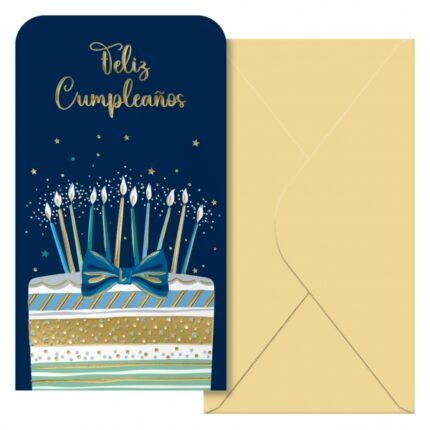 Dohe Cake Confezione da 6 biglietti/portabiglietti di auguri di compleanno con busta - Formato 9x16 cm - Carta offset - Stampa a colori