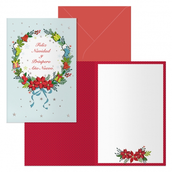 Dohe Holly Confezione da 6 biglietti di auguri natalizi con busta - Dimensioni chiusi 11