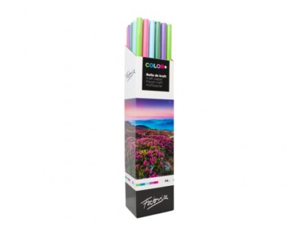 Fabrisa ColorPlus Espositore da 30 rotoli di carta da regalo - Carta Kraft vergata da 70 g - Dimensioni del rotolo 1x3 m - Colori assortiti