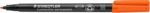 Staedtler Lumocolor 317 Pennarello permanente - Punta media arrotondata - Tratto 1 mm circa - Cappuccio con clip - Asciugatura rapida - Colore arancione - immagine 2