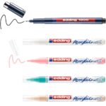 Set acrilico Edding Manga Confezione da 4 pennarelli 5300 + 1 pennarello 1800 + 6 cartoncini bianchi + 3 sagome + 1 opuscolo con istruzioni - Colori assortiti - immagine 2