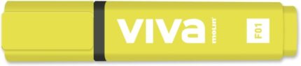 Molin Viva Pennarello fluorescente - Tratto da 1 a 5 mm - Inchiostro a base d'acqua - Colore giallo