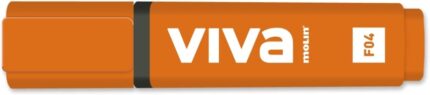 Molin Viva Pennarello fluorescente - Tratto da 1 a 5 mm - Inchiostro a base d'acqua - Colore arancione