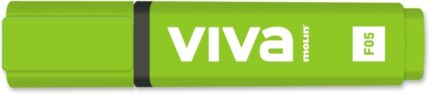 Molin Viva Pennarello fluorescente - Tratto da 1 a 5 mm - Inchiostro a base d'acqua - Colore verde