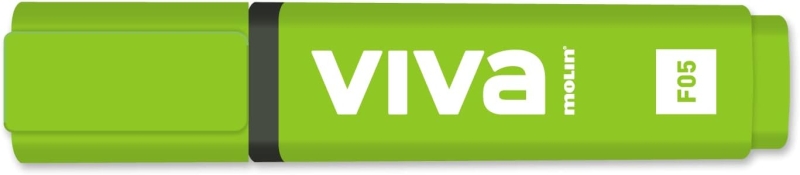 Molin Viva Pennarello fluorescente - Tratto da 1 a 5 mm - Inchiostro a base d'acqua - Colore verde Molin Viva Pennarello fluorescente - Tratto da 1 a 5 mm - Inchiostro a base d'acqua - Colore verde