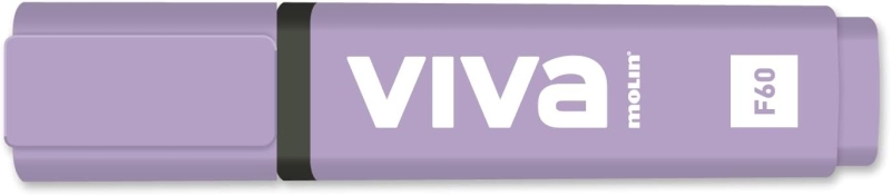 Molin Viva Pennarello fluorescente - Tratto da 1 a 5 mm - Inchiostro a base d'acqua - Colore viola