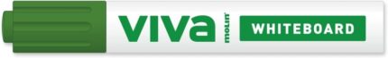 Molin Viva Pennarello per lavagna bianca - Punta tonda in fibra sintetica - Tratto 3 mm - Inchiostro a base alcolica - Colore verde