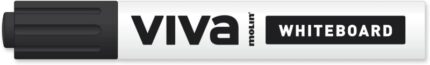 Molin Viva Pennarello per lavagna bianca - Punta tonda in fibra sintetica - Tratto 3 mm - Inchiostro a base alcolica - Colore nero