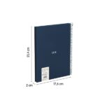 Milan Serie 1918 Quaderno a spirale Formato A5 Quadretti 5x5 mm - 80 fogli da 95 g/m² - Microperforato, 2 fori - Colore blu - immagine 3