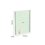 Milan Serie 1918 Quaderno a spirale Formato A5 Griglia 5x5 mm - 80 fogli da 95 g/m² - Microperforato, 2 fori - Colore verde - immagine 3