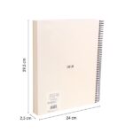 Milan Serie 1918 Confezione da 4 quaderni a spirale formato A4 griglia 5x5 mm - 120 fogli da 95 g/m² - Microperforati, 4 fori - Colori assortiti - immagine 3