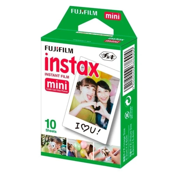 Fujifilm Instax mini Confezione da 10 pellicole per foto istantanee - Adatte a tutte le fotocamere Instax mini - Formato di stampa (dimensioni immagine: 46x62 mm)