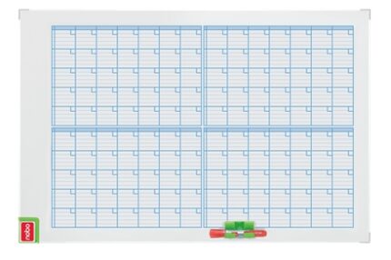 Nobo Performance Pianificatore mensile con lavagna magnetica 725x53x1045 mm - Include kit di pianificazione con magneti