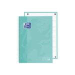Oxford Europeanbook 1 Touch Confezione da 3 quaderni a spirale formato A4+ a quadretti 5x5 mm - 80 fogli 90 g - Copertina rigida morbida al tatto - Quadretti colorati - Colori pastello assortiti - immagine 4