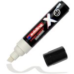 Edding X 6900 Confezione da 2 pennarelli multisuperficie permanenti a inchiostro opaco - Punta smussata con tratto 2-10 mm - Colori bianco e nero - immagine 3