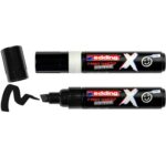 Edding X 6900 Confezione da 2 pennarelli multisuperficie permanenti a inchiostro opaco - Punta smussata con tratto 2-10 mm - Colori bianco e nero - immagine 4