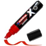 Edding X 6900 Confezione da 2 pennarelli permanenti multisuperficie a inchiostro opaco - Punta smussata con tratto 2-10 mm - Colore grigio e rosso - immagine 2