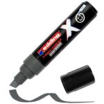 Edding X 6900 Confezione da 2 pennarelli permanenti multisuperficie a inchiostro opaco - Punta smussata con tratto 2-10 mm - Colore grigio e rosso - immagine 3