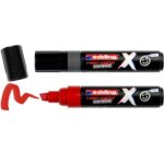 Edding X 6900 Confezione da 2 pennarelli permanenti multisuperficie a inchiostro opaco - Punta smussata con tratto 2-10 mm - Colore grigio e rosso - immagine 4