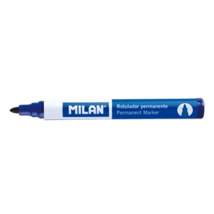 Pennarello permanente Milan - Punta tonda 4 mm - Inchiostro a base alcolica - Colore blu