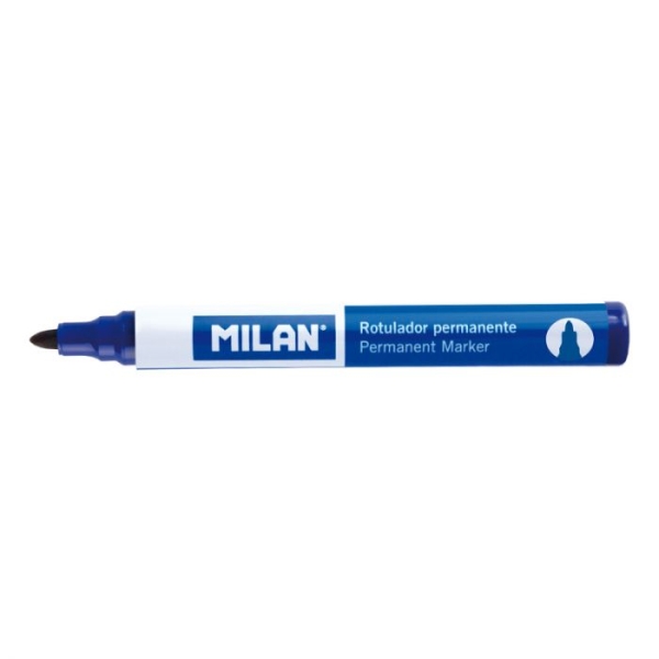 Pennarello permanente Milan - Punta tonda 4 mm - Inchiostro a base alcolica - Colore blu