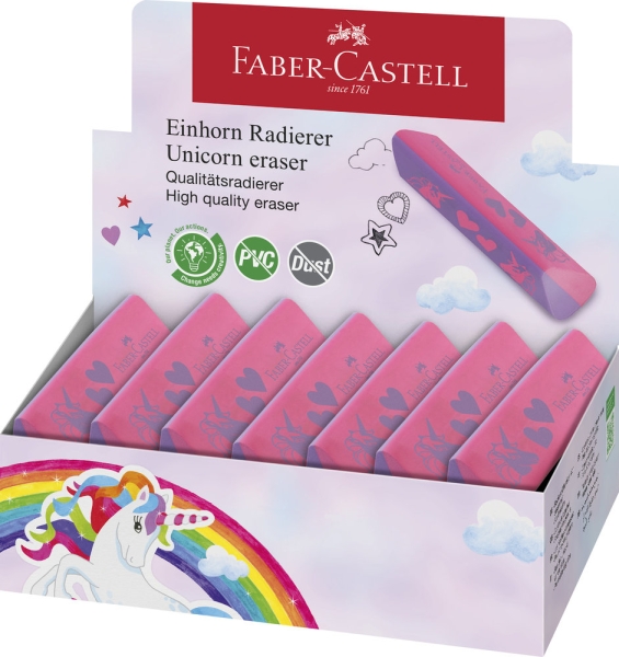 Faber-Castell Gomma da cancellare senza PVC Unicorno - Forma triangolare ergonomica - Senza residui - Cancellazione pulita e facile Faber-Castell Gomma da cancellare senza PVC Unicorno - Forma triangolare ergonomica - Senza residui - Cancellazione pulita e facile