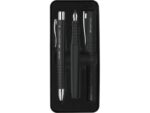 Faber-Castell Poly Pack con penna a sfera Poly Ball e penna stilografica Poly Pen con pennino B - Clip in metallo - Colore nero