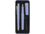 Faber-Castell Poly Pack con penna a sfera Poly Ball e penna stilografica Poly Pen con pennino B - Clip in metallo - Colore azzurro