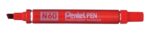Pentel Pen N60 Pennarello permanente - Punta smussata resistente e durevole - Resistente all'acqua e alla luce - Colore rosso
