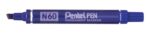 Pentel Pen N60 Pennarello permanente - Punta smussata resistente e durevole - Resistente all'acqua e alla luce - Colore blu