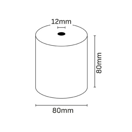 Oqonos Rotolo di carta termica 80x80x12 mm
