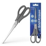 ErichKrause EasyCut Forbici in acciaio inossidabile 19 cm - Doppia affilatura avanzata - Colori assortiti a caso