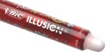 Bic Illusions Penna cancellabile - Punta media da 0,7 mm - Impugnatura in gomma - Ricaricabile - Colore rosso - immagine 3