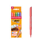 Bic Kids Tatuaggi Confezione da 5 pennarelli + 10 sagome per tatuaggi temporanei - Inchiostro dermatologicamente testato e senza profumo - Colori assortiti