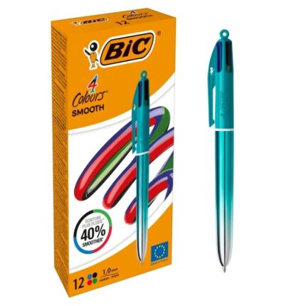 Bic 4 Colours Smooth Gradient Verde Penna a sfera retrattile - Punta media da 1