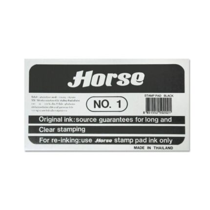 Tampone metallico Horse n. 1 - Facile da ricaricare - Resistente e durevole - Colore nero
