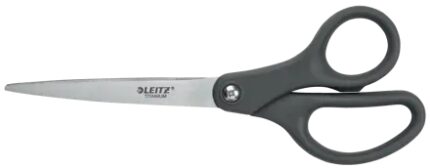 Leitz Forbici in acciaio inossidabile 18 cm - Rivestimento in titanio - Impugnatura ergonomica - Colore grigio