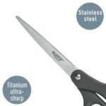 Leitz Forbici in acciaio inossidabile 18 cm - Rivestimento in titanio - Impugnatura ergonomica - Colore grigio - immagine 3