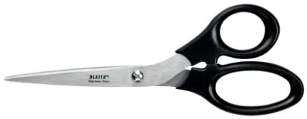 Forbici Leitz in acciaio inossidabile da 20 cm - Impugnatura ergonomica - Colore nero