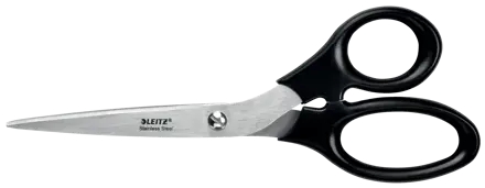 Forbici Leitz in acciaio inossidabile da 20 cm - Impugnatura ergonomica - Colore nero