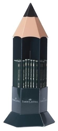 Faber-Castell Castell 9000 Espositore da 120 matite di grafite - Durezze assortite - Mina resistente alla rottura - Ecologico