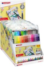 Edding 1200 Espositore con 10 confezioni da 30 pennarelli - Punta tonda - Inchiostro a base d'acqua - Colori classici
