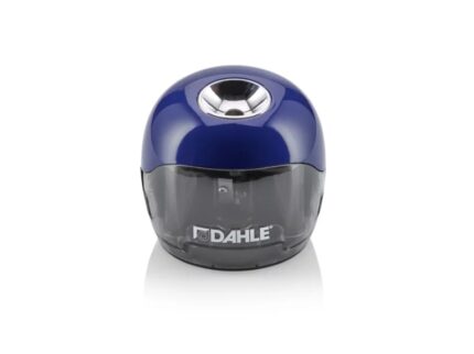 Dahle 250 Temperamatite elettrico - Per matite da Ø 8 mm - Ampio contenitore trasparente - Alimentazione a batterie AA - Colore: blu