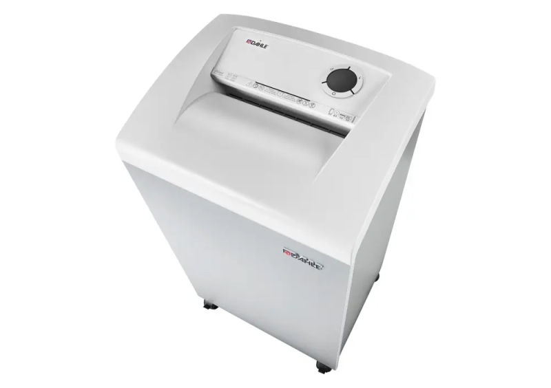 Dahle 310air Team Distruggidocumenti manuale a taglio in particelle P-3 - Distrugge fino a 20 fogli - Cestino da 100 L - Filtro antipolvere CleanTEC® - Ruote con freno - Colore bianco