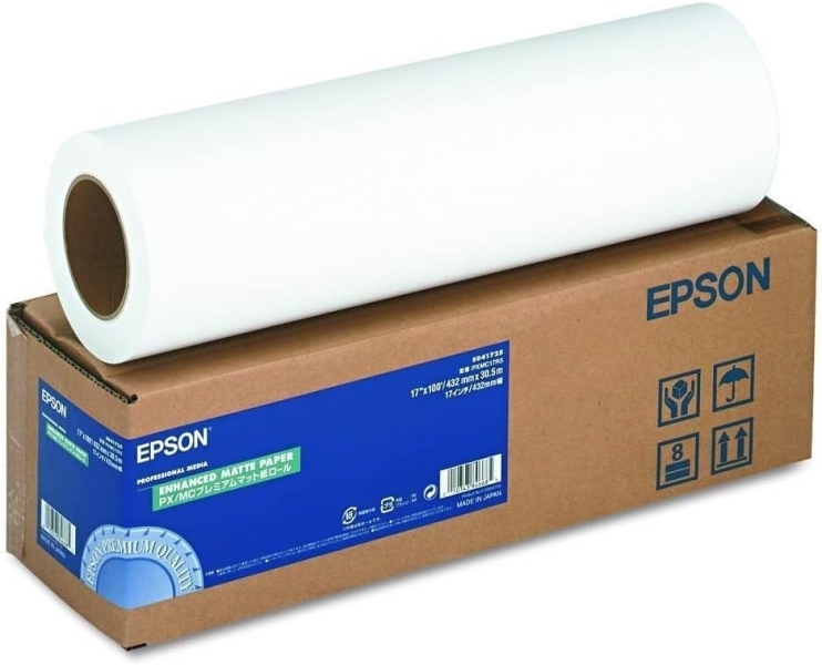 Epson Enhanced Matte Rotolo di carta opaca per plotter - 189 g 17" 432 mm x 30 Epson Enhanced Matte Rotolo di carta opaca per plotter - 189 g 17" 432 mm x 30