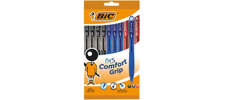 Bic Bu3 Confezione da 10 penne a scatto - Punta media da 1 mm - Tratto 0 Bic Bu3 Confezione da 10 penne a scatto - Punta media da 1 mm - Tratto 0
